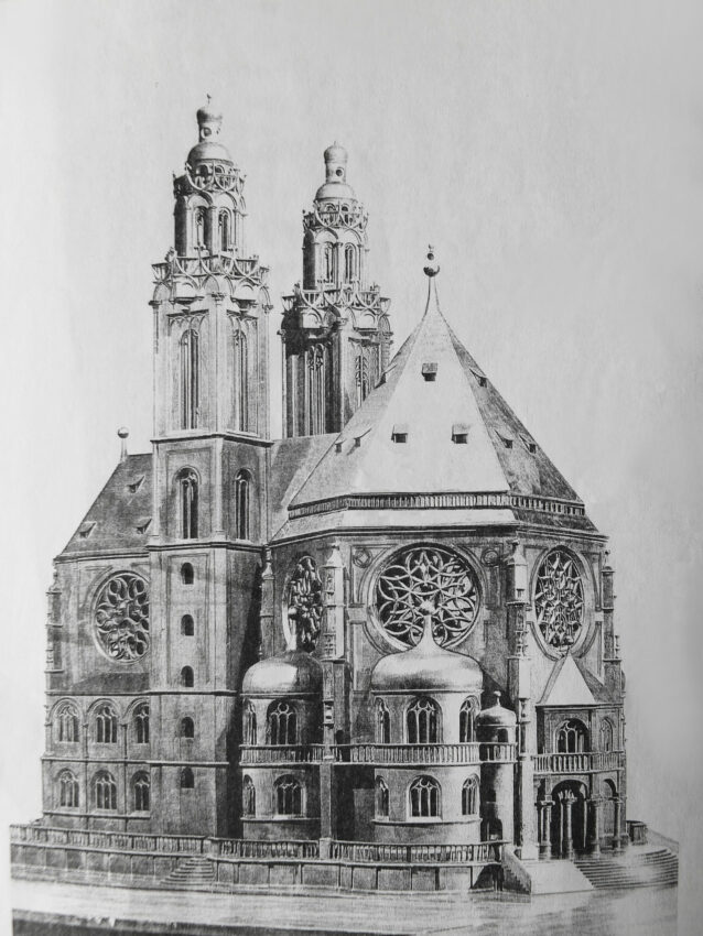Regensburg Pfarrkirche Zur Schönen Maria als verändertes Modell.