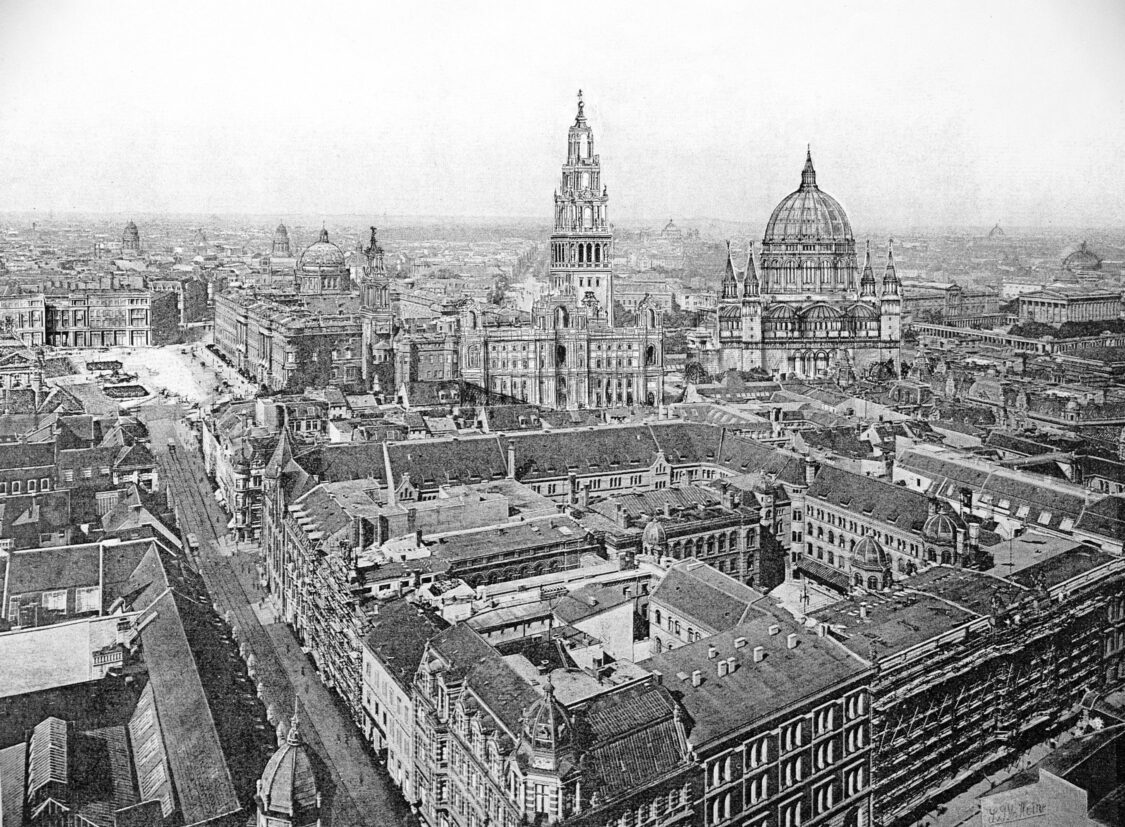 Das Kaiserforum von Osten gesehen aus der Berliner Altstadt.