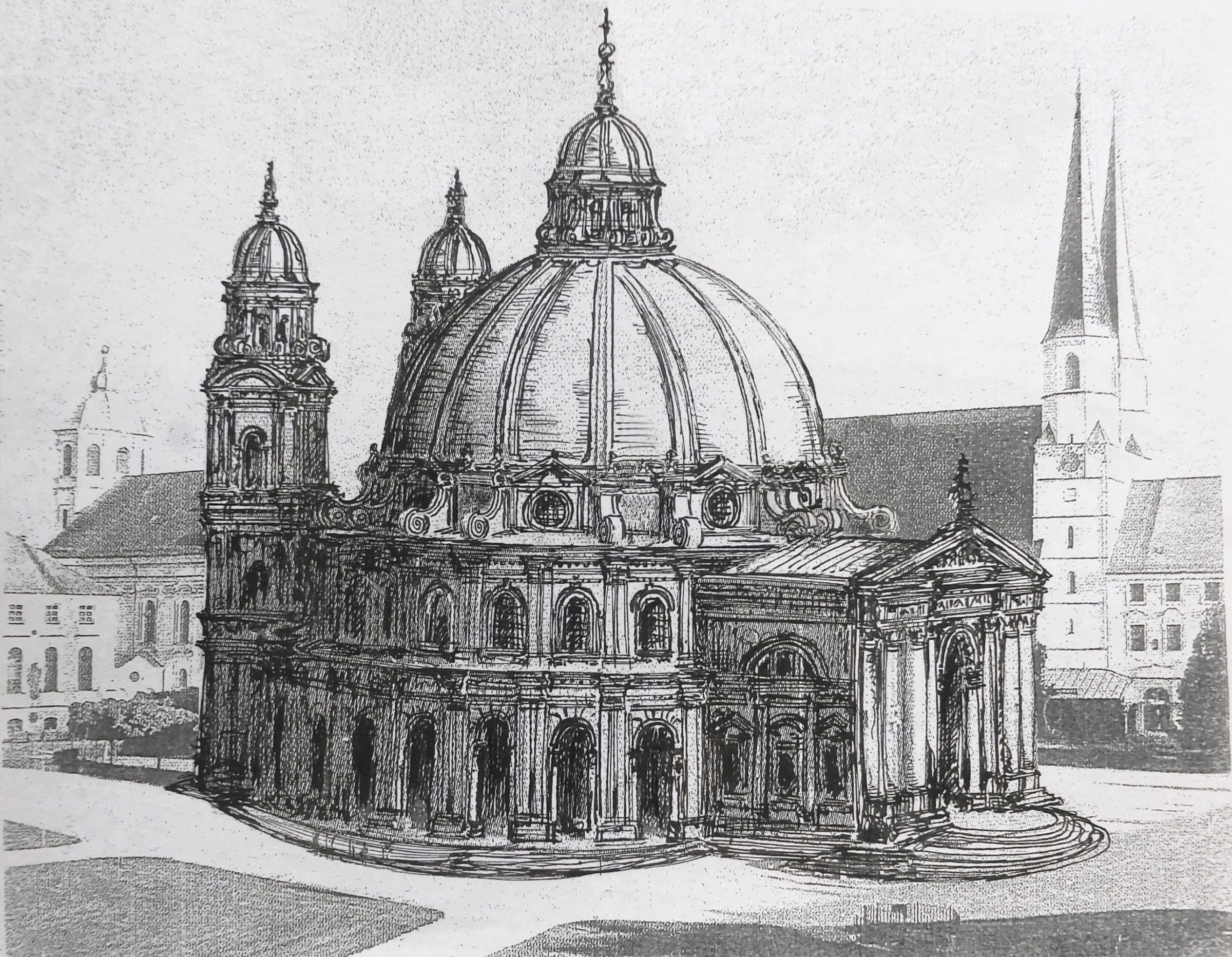 Wallfahrtskirche Altötting. Ansicht nach Modell