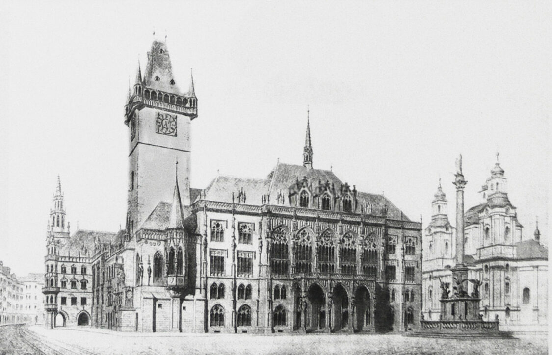Prag. Rathaus Neubau um 1904