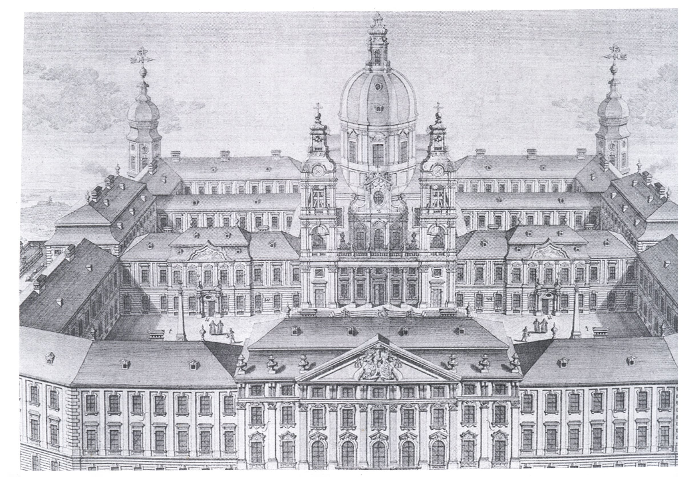 Stift Göttweig. Flugperspektive nach Stich Salomon Kleiners