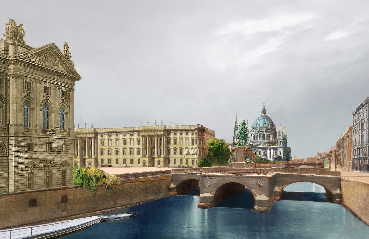 Neue Kurfürstenbrücke am erweiterten Schlossplatz