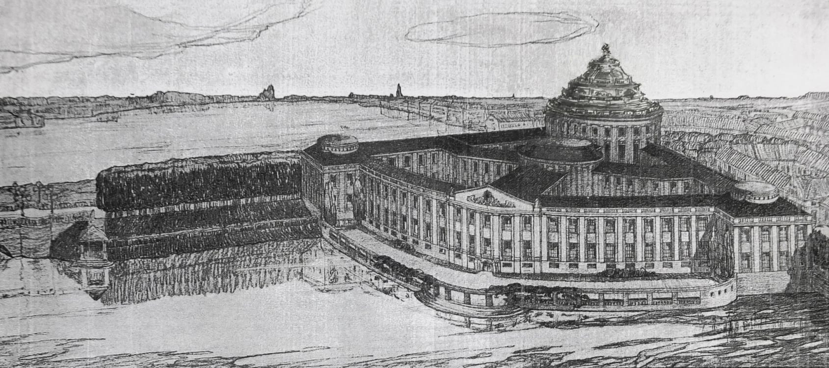 Erweiterung des Kunstmuseums in Form eines Neubaus an der Hamburger Binnenalster.