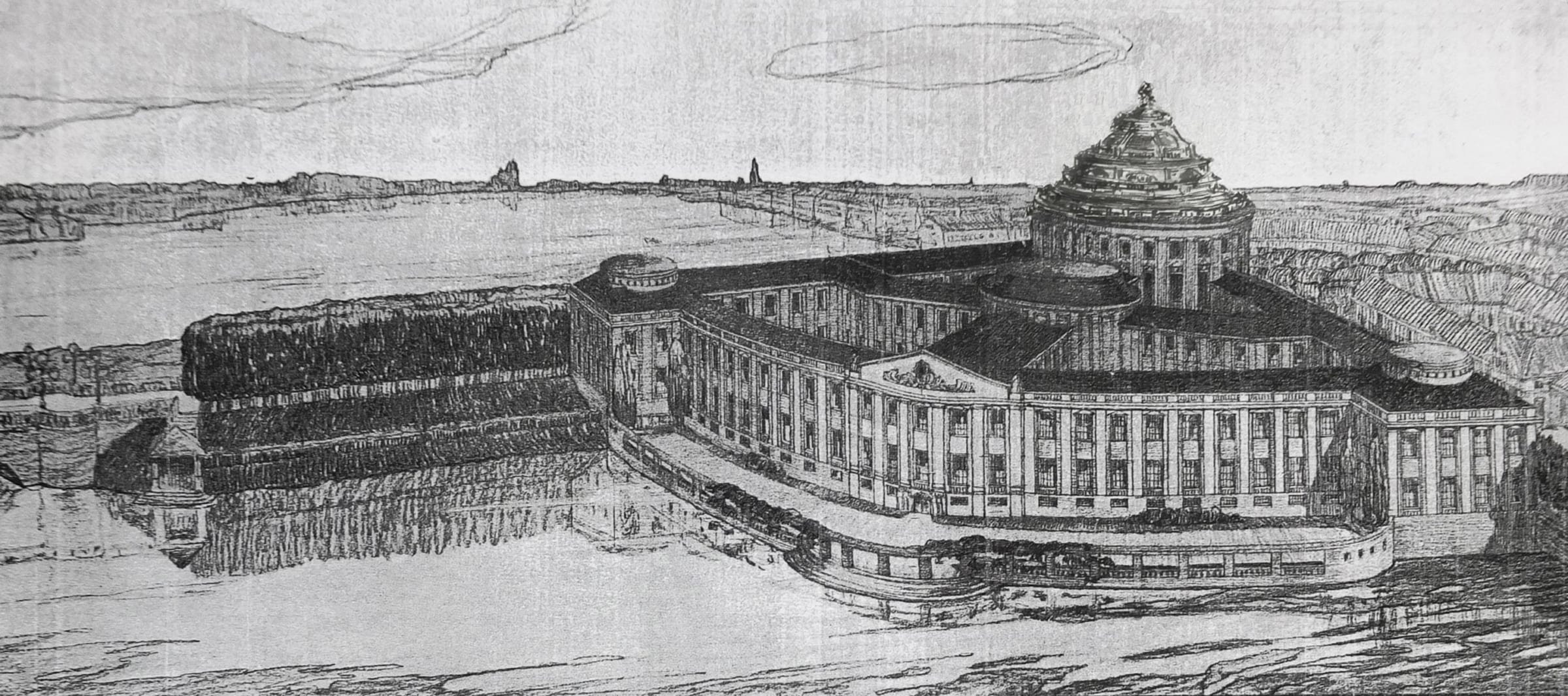 Erweiterung des Kunstmuseums in Form eines Neubaus an der Hamburger Binnenalster.