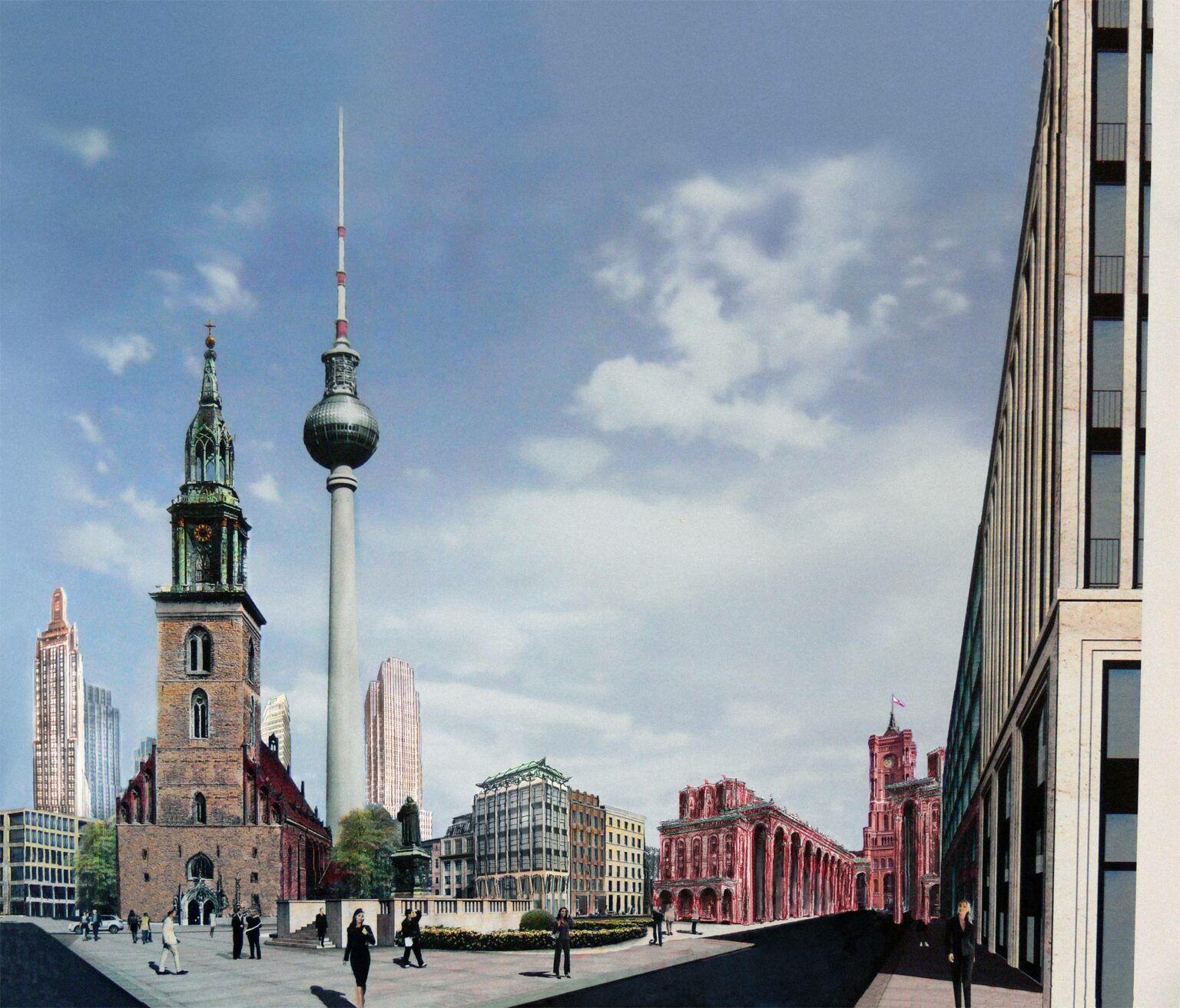Marienkirche und Rathauspassagen
