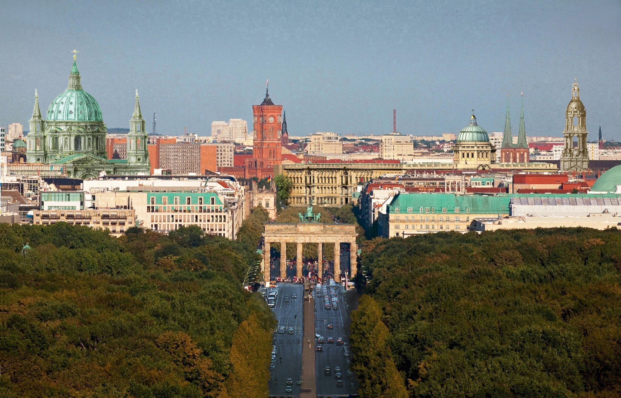 Berliner Panorama von der Siegessäule aus gesehen