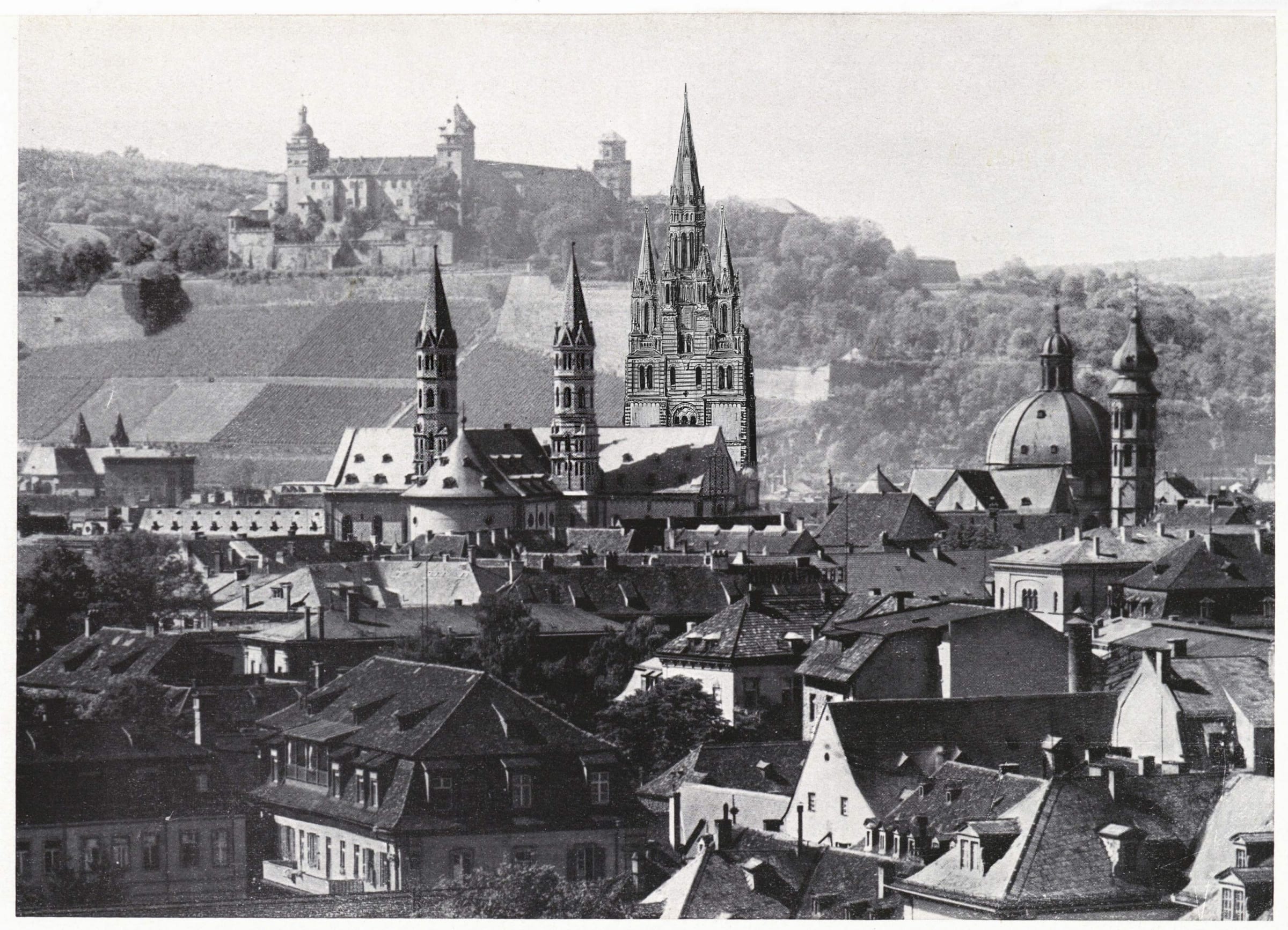 Würzburg. Dom St. Kilian von Osten.