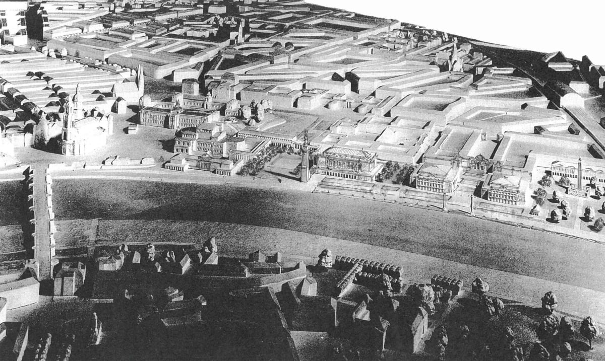 Dresden. Museumsufer nach Generalplan von Wilhelm Kreis und Paul Andrae. Modell.
