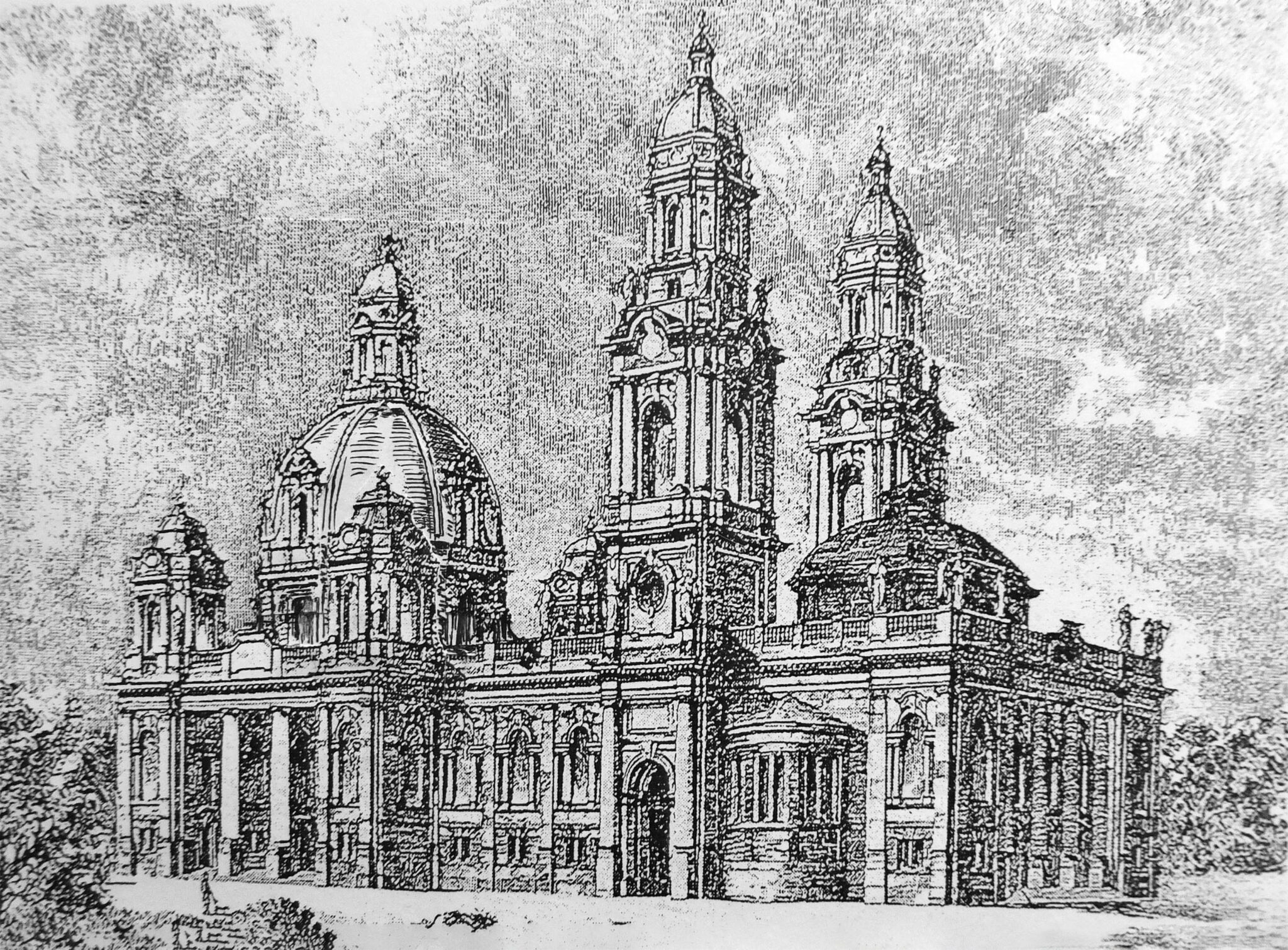 Dresden. Neustadt. Garnisonkirche Plan in Barockformen.