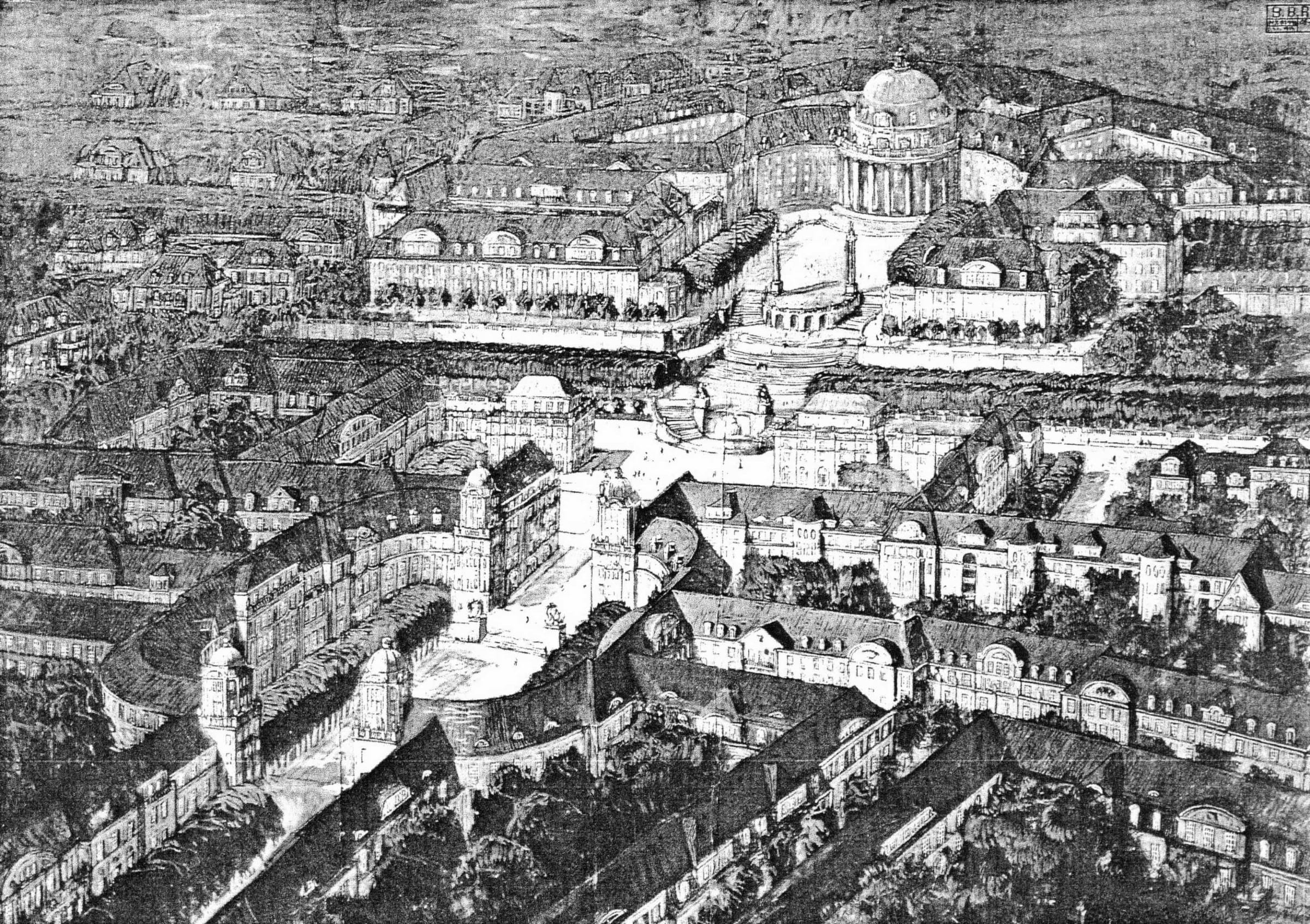 Dresden. Almer Mater als Universitätsviertel auf den Räcknitz-Höhen.