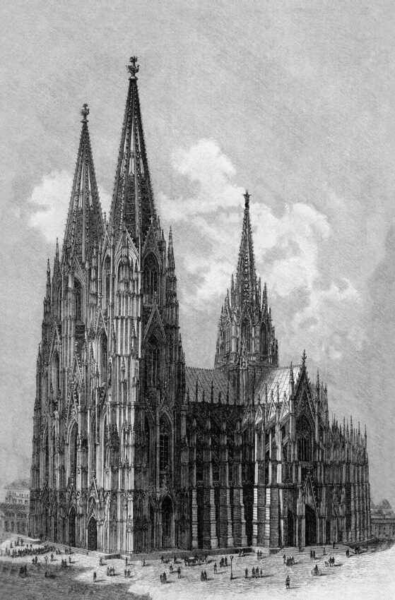 Köln Dom mit Laternenturm über der Vierung