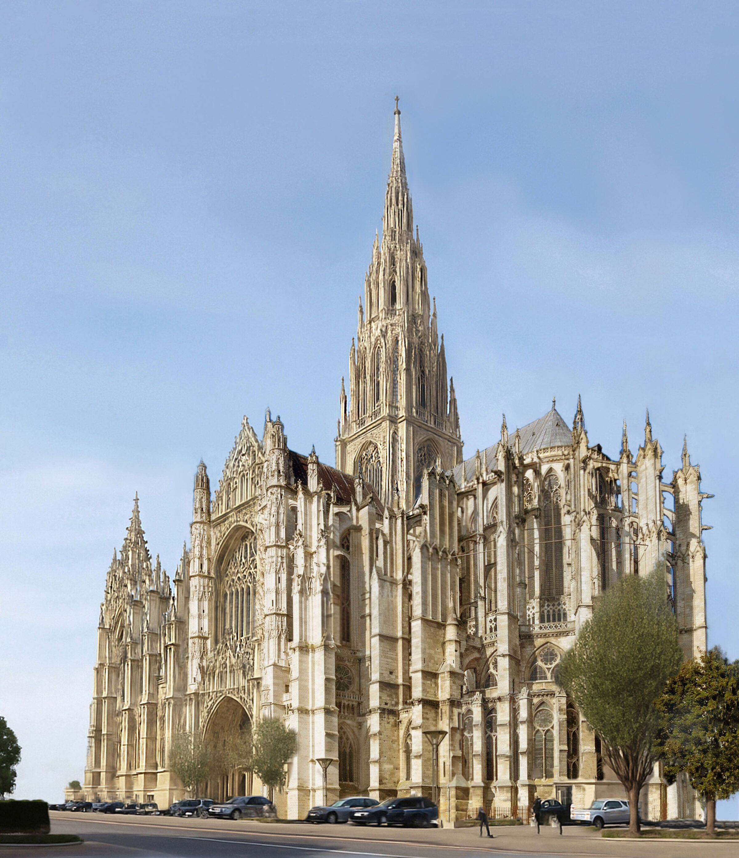 Vollendete Kathedrale von Beauvias in Farbe