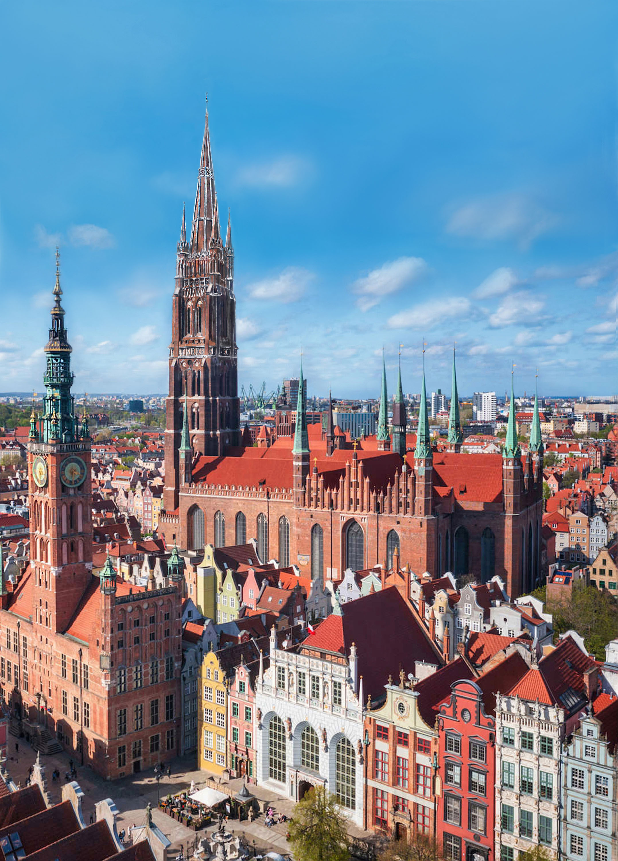 Turmabschluss mit Steinhelm für Danzigs Marienkirche