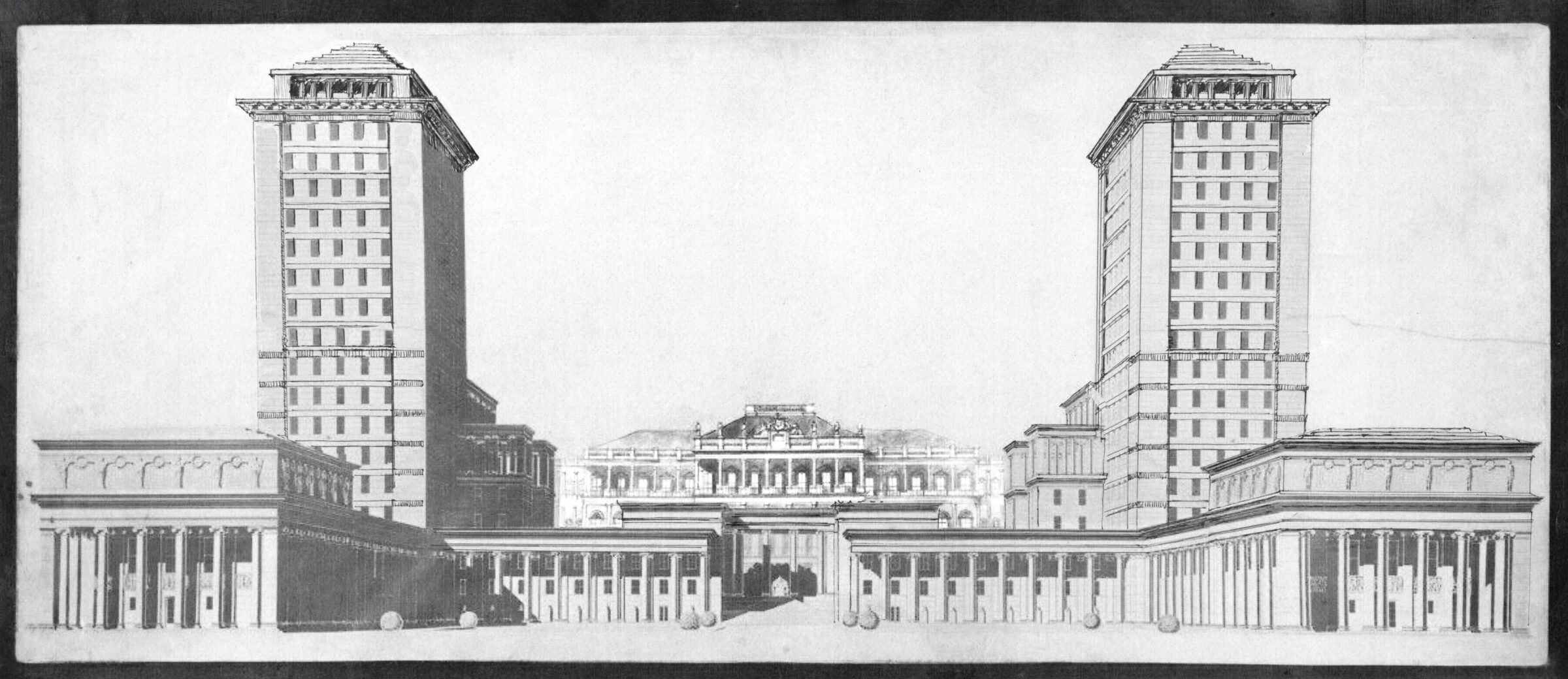 Parkring mit Hochhäusern Gartenbaugründe