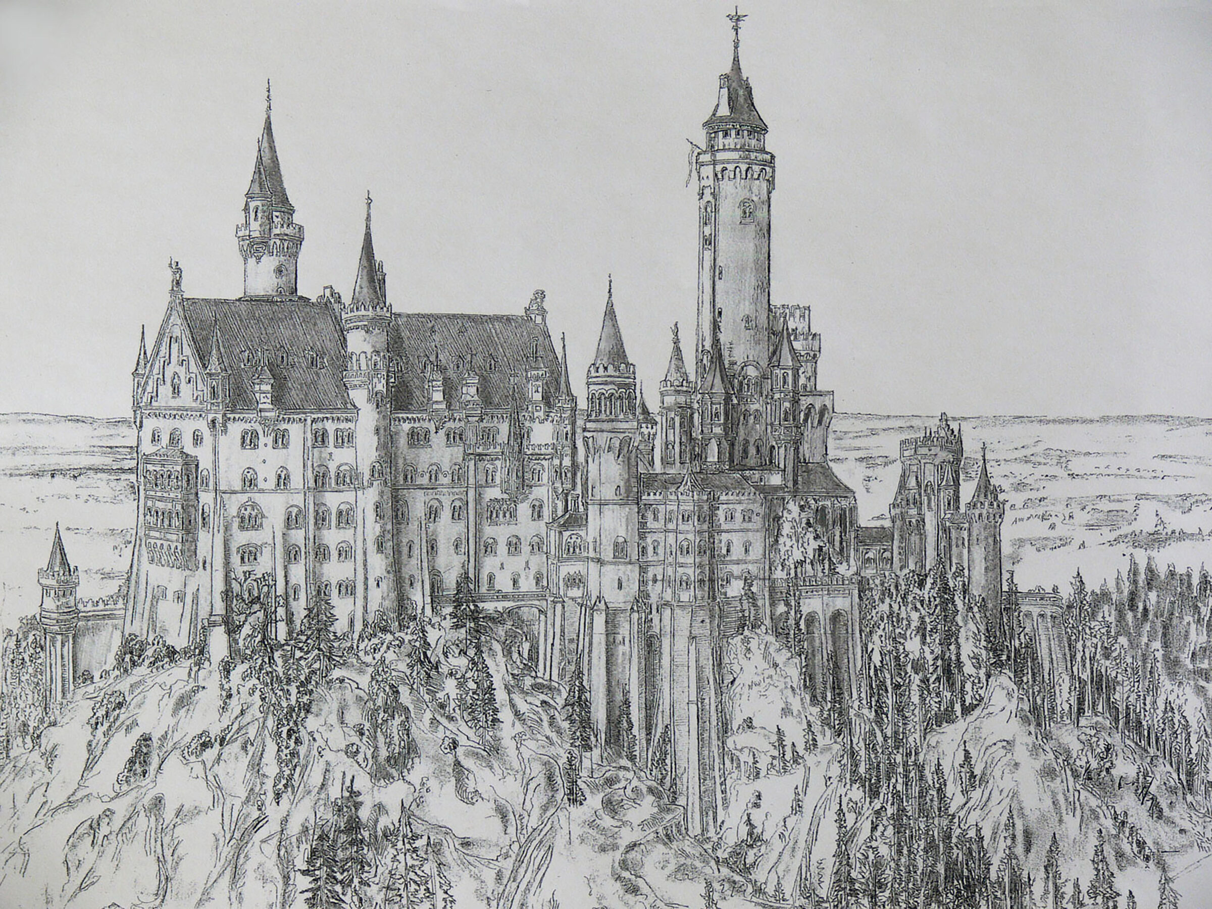 Schloss Neuschwanstein von Süden