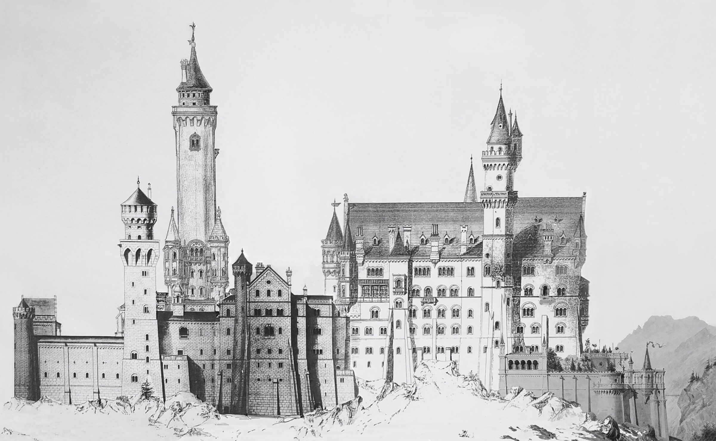Schloss Neuschwanstein von Nordwest
