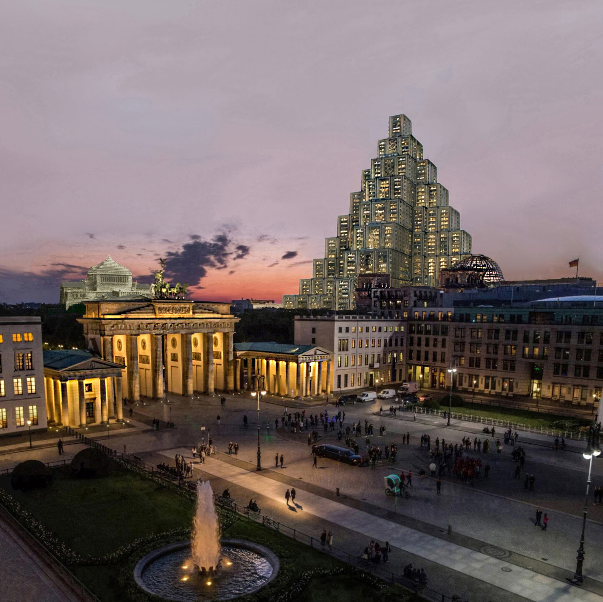 Pariser Platz mit dem Reichshaus im Hintergrund
