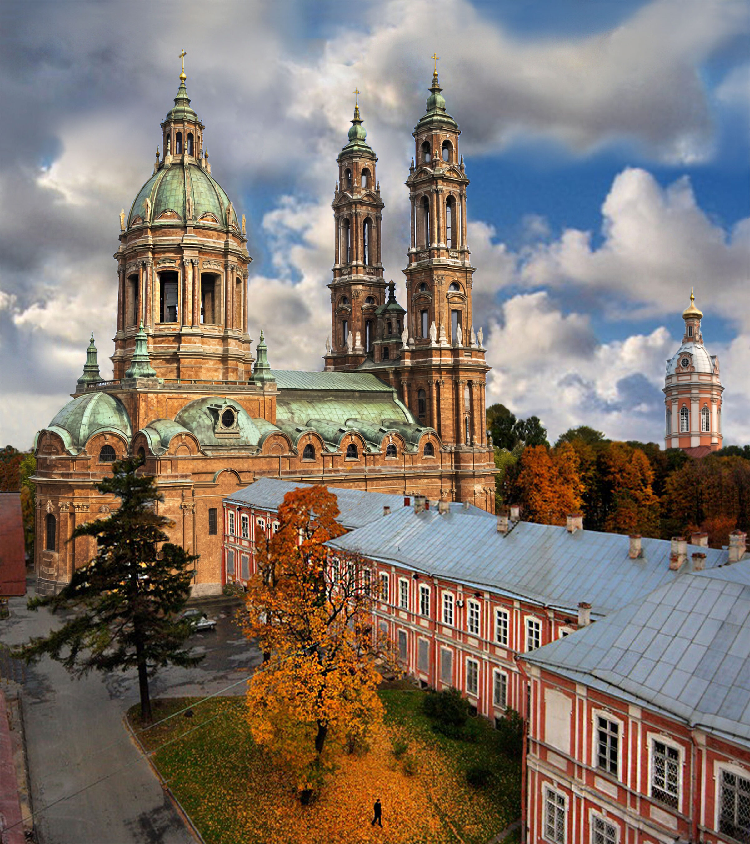 Entwurf zum Alexander Newsky Kloster in St. Petersburg von Theodor Schwertfeger im süddeutsch-russischen Stil