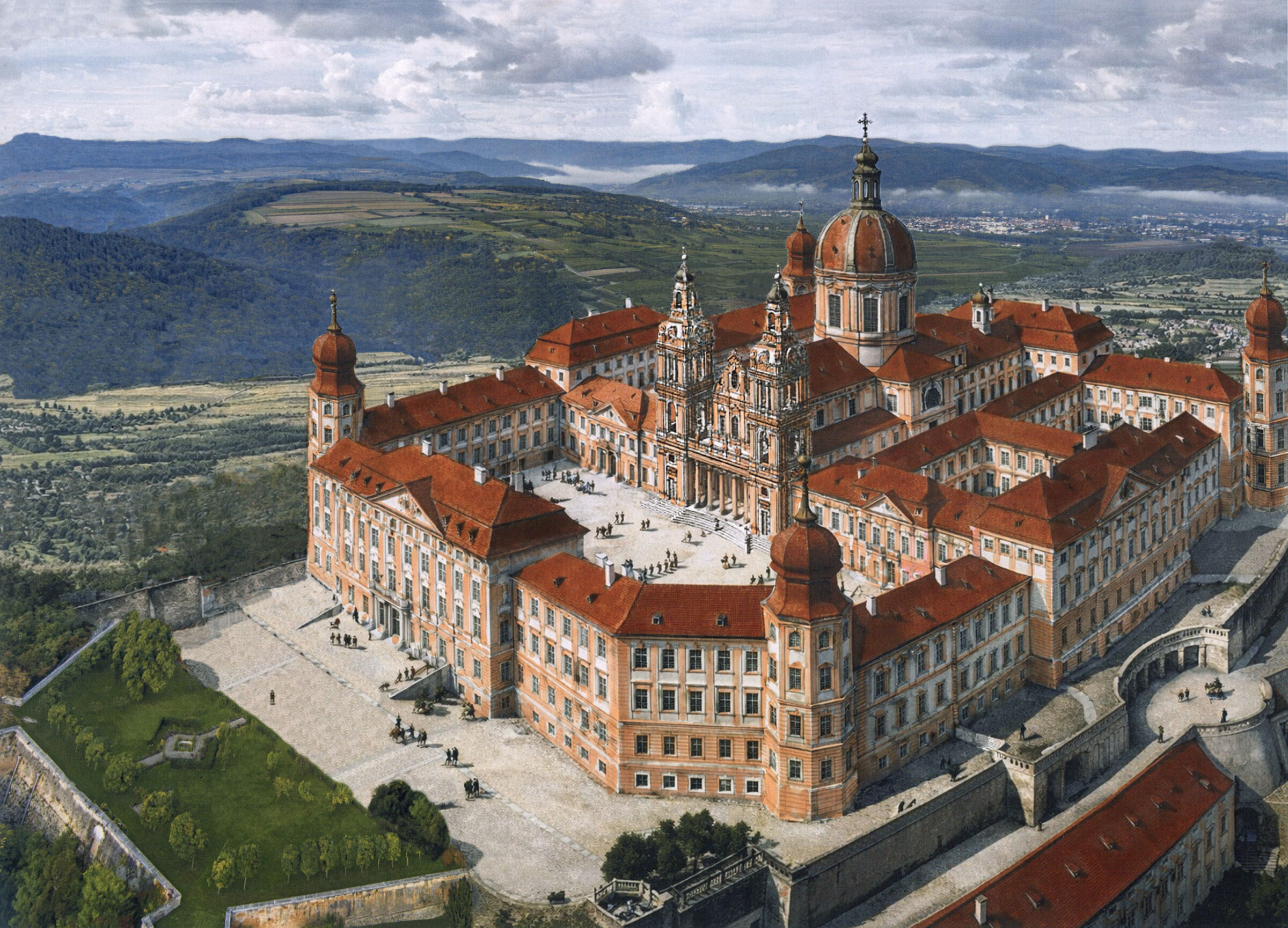 Idealentwurf für Stift Göttweig von Johann Lucas von Hildebrandt