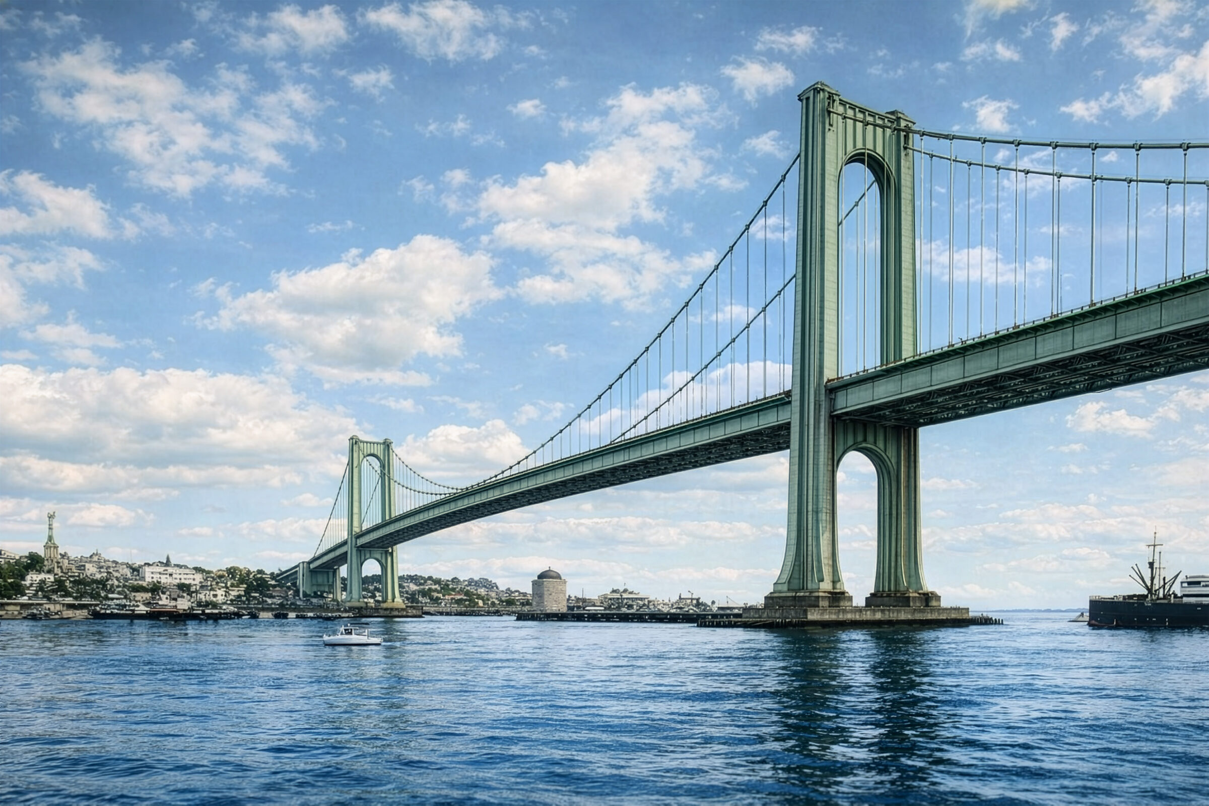 Ansicht der Elbbrücke nach Fritz Leonhardt