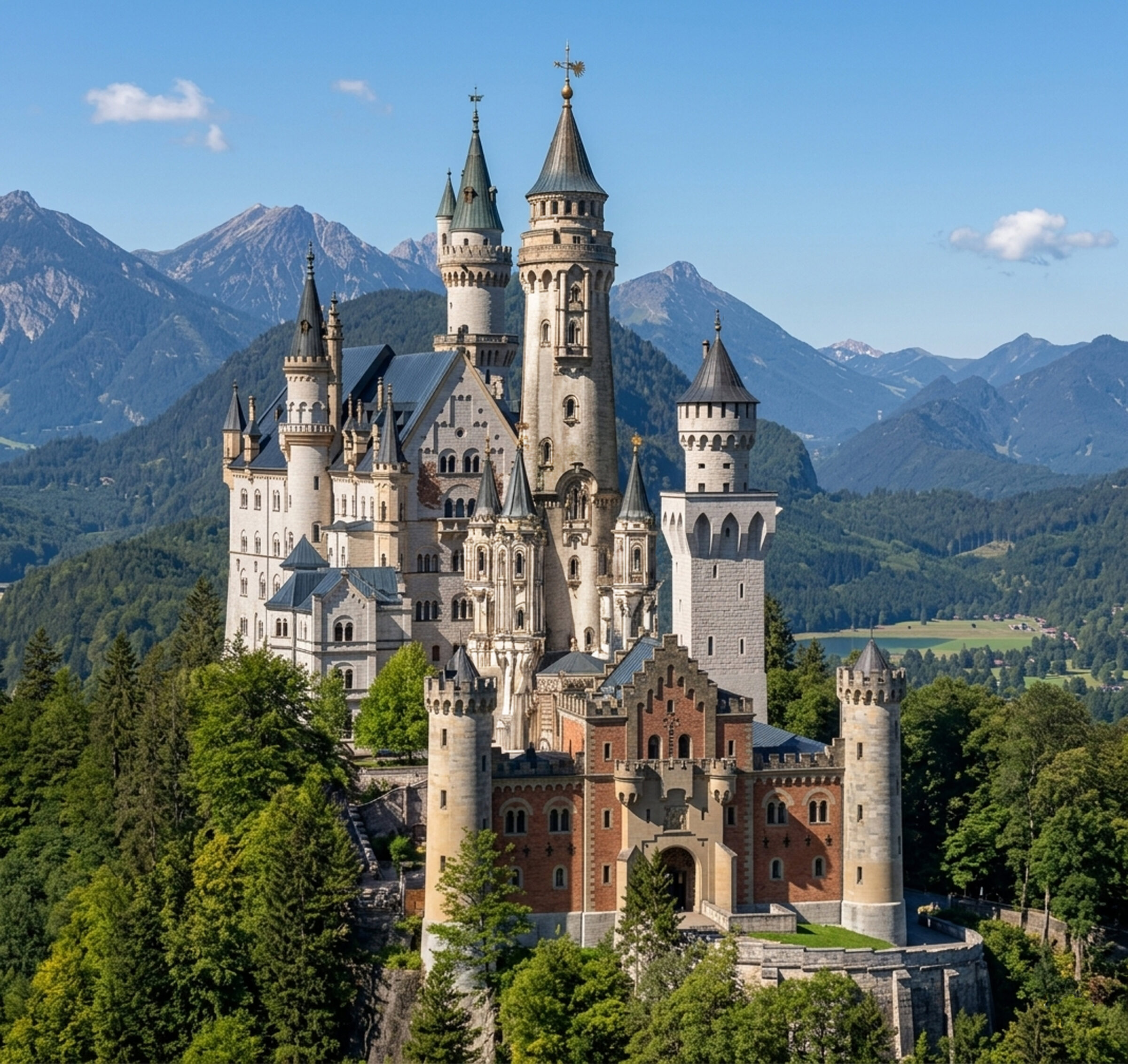 Die Ansicht des deutlich kleineren Bergfrieds wirkt von Osten auch besonders harmonisch und soll daher nicht fehlen.